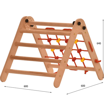 Kletterdreieck mit Netz Anet Natur – weitere Produktansicht 2 – RINAGYM