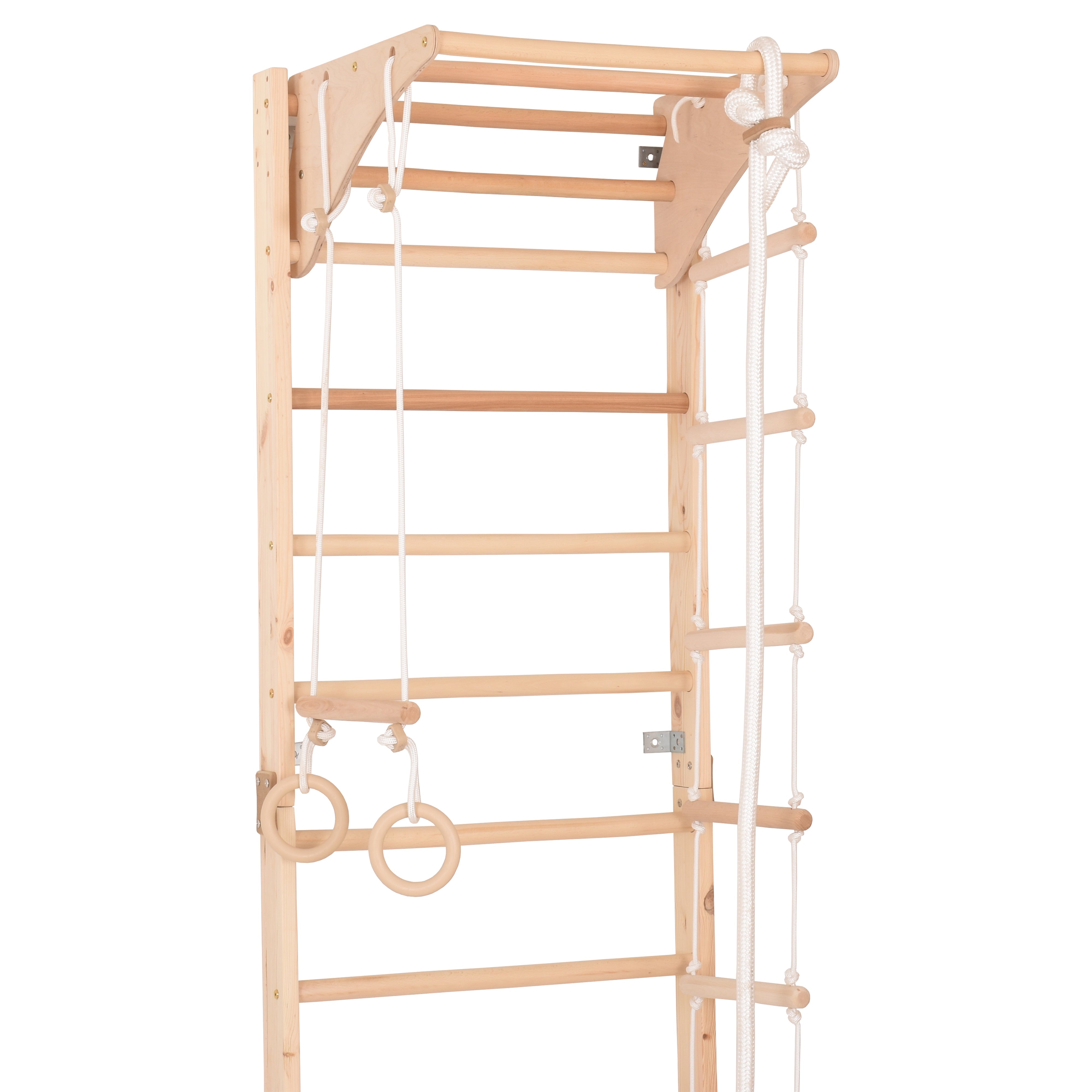 Sprossenwand Kombi 2 aus Holz mit Klimmzugstange – weitere Produktansicht 3 – RINAGYM