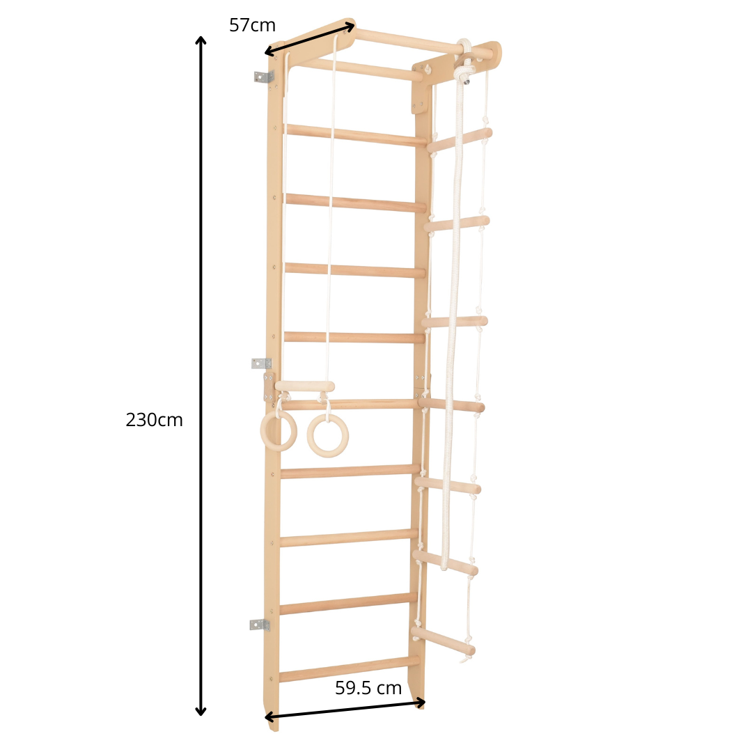 Sprossenwand SPR B mit Klimmzugstange 230 cm – weitere Produktansicht 2 – RINAGYM