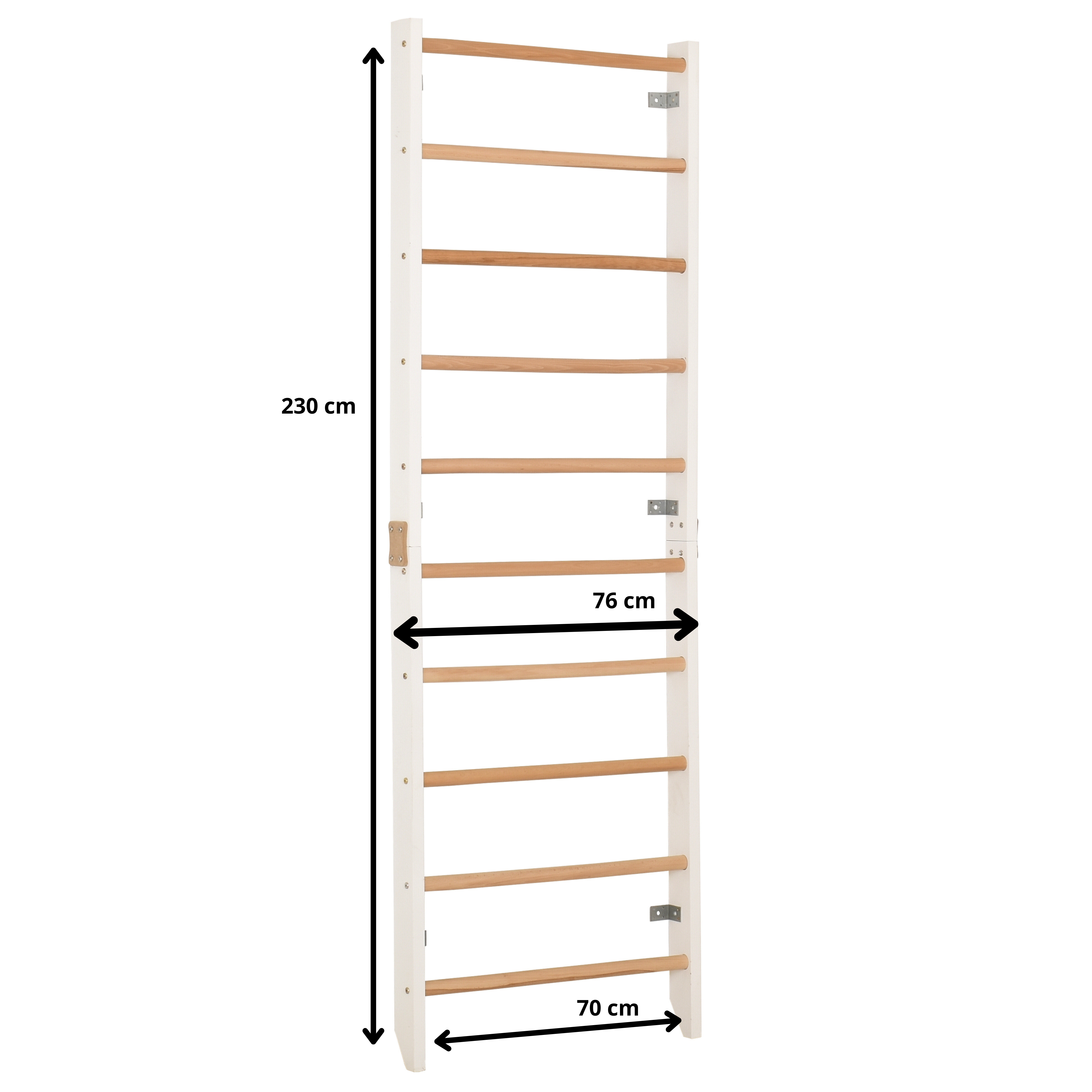 Sprossenwand für Zuhause Kombi 1 weiß – weitere Produktansicht 2 – RINAGYM