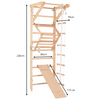 Sprossenwand Sport 3 aus Holz mit Rutschbrett – weitere Produktansicht 8 – RINAGYM