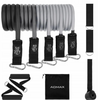 Set van 5 weerstandsbanden met handgrepen en accessoires