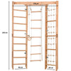 Indoor klimrek met wandrek, klimnet & hangladder – sporttoestel voor thuis voor het hele gezin, passend in elke kamer - SPR Corner Lack
