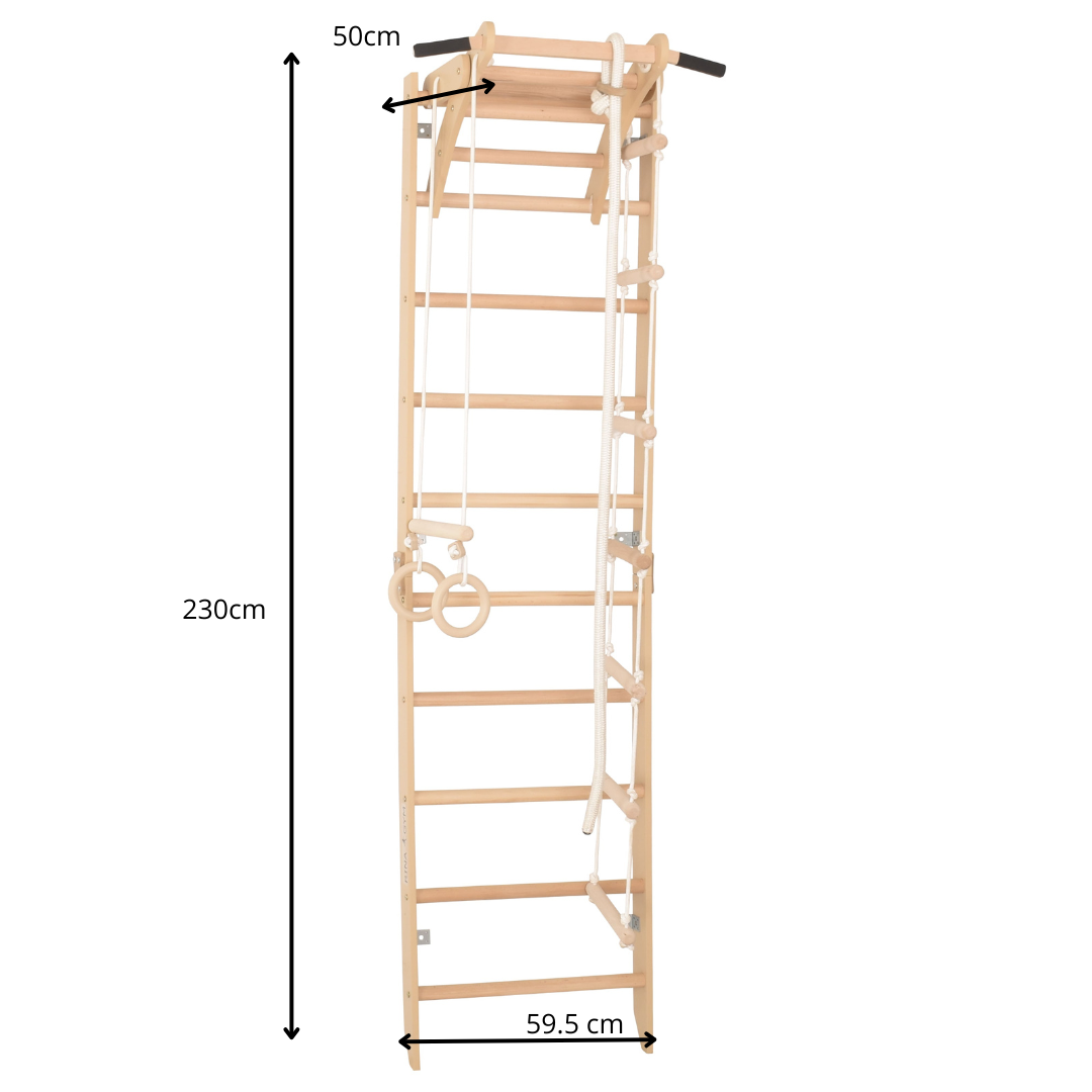 Sprossenwand SPR A mit Klimmzugstange 230 cm – weitere Produktansicht 2 – RINAGYM