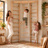Indoor klimrek met wandrek, klimnet & hangladder – sporttoestel voor thuis voor het hele gezin, passend in elke kamer - SPR Corner Lack