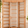 Indoor klimrek met wandrek, klimnet & hangladder – sporttoestel voor thuis voor het hele gezin, passend in elke kamer - SPR Corner Lack