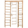 Indoor klimrek met wandrek, klimnet & hangladder – sporttoestel voor thuis voor het hele gezin, passend in elke kamer - SPR Corner Lack