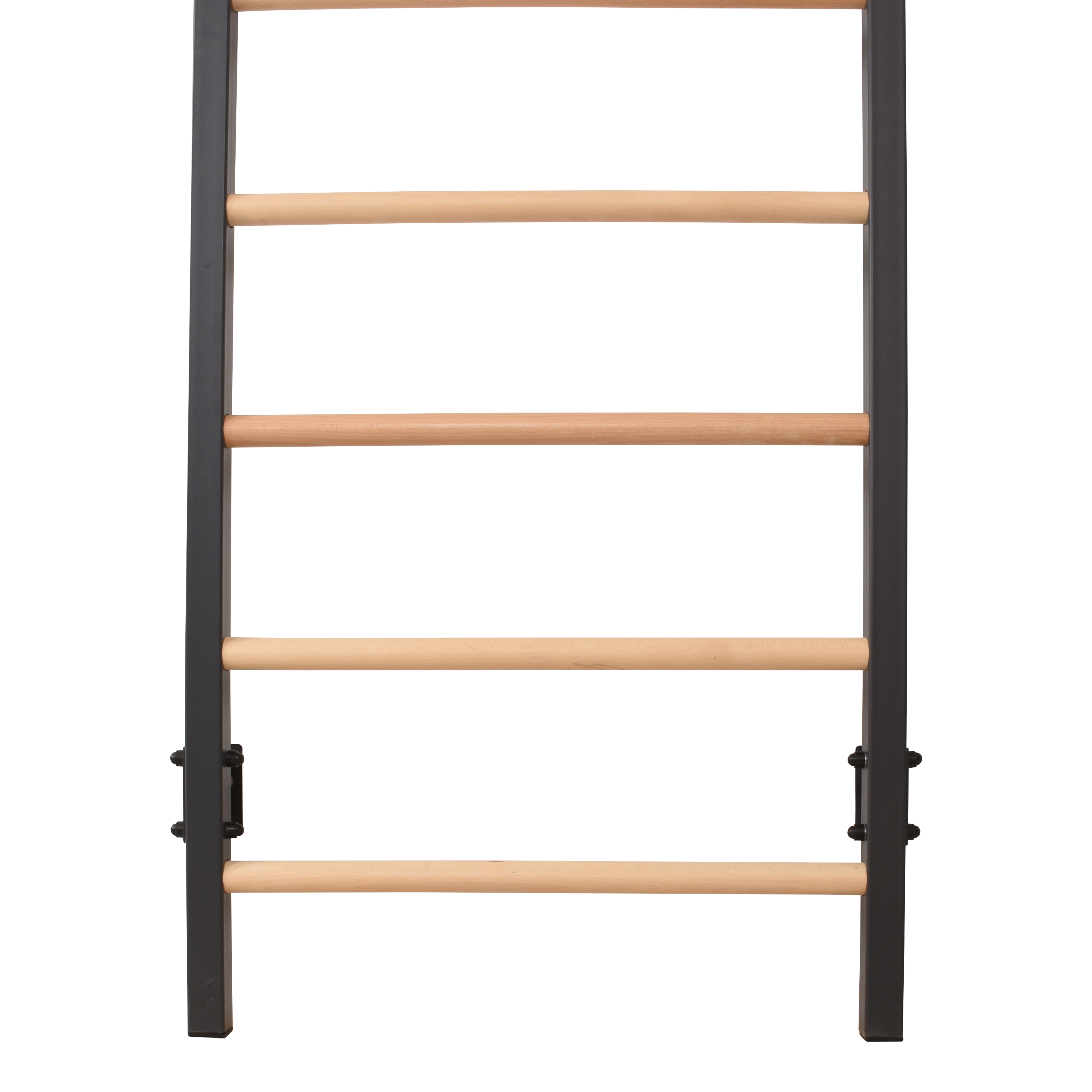 Sprossenwand aus Stahl und Buchenholz in Graphit – Produktansicht 2 – RINAGYM