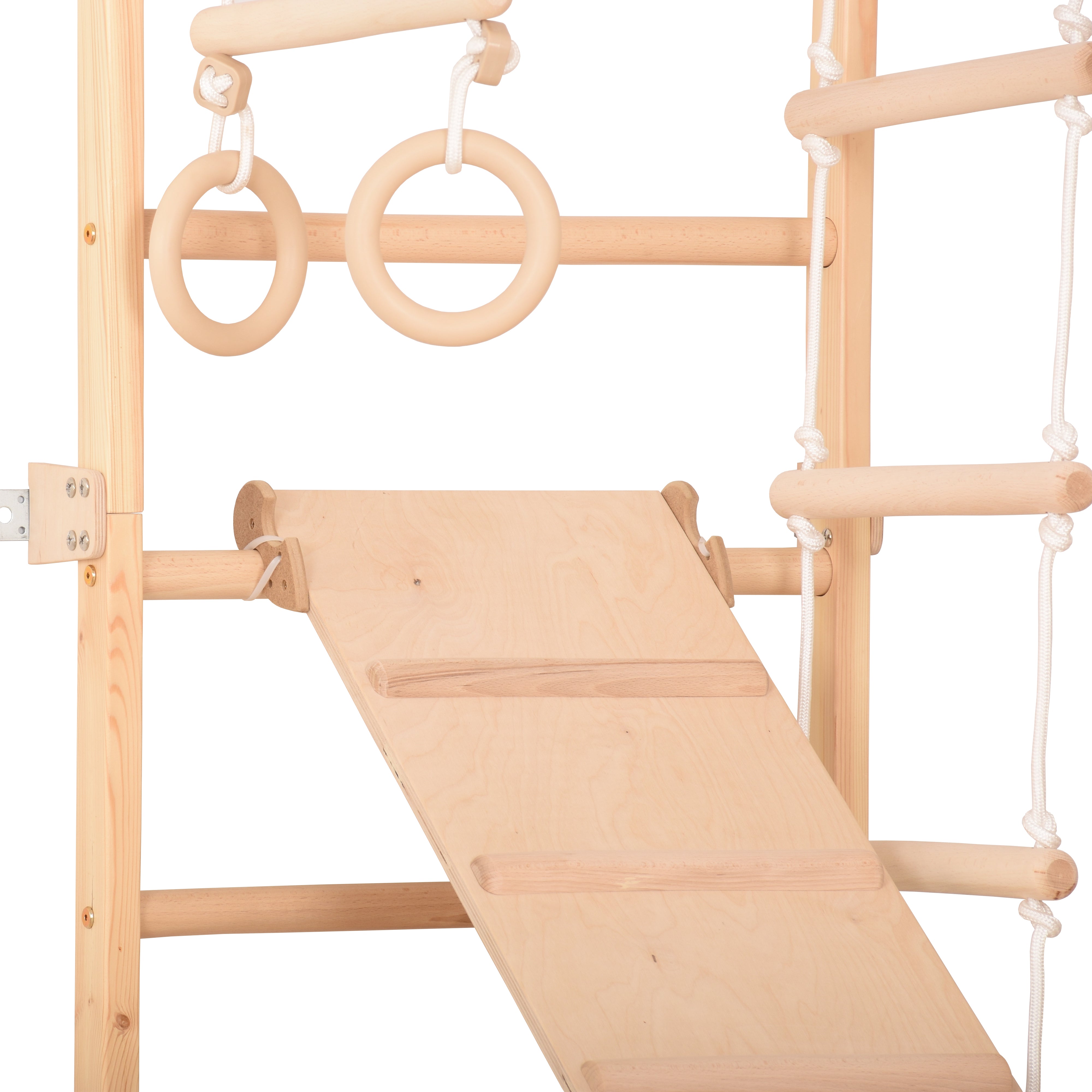 Sprossenwand Eco Pine mit Rutschbrett – weitere Produktansicht 13 – RINAGYM