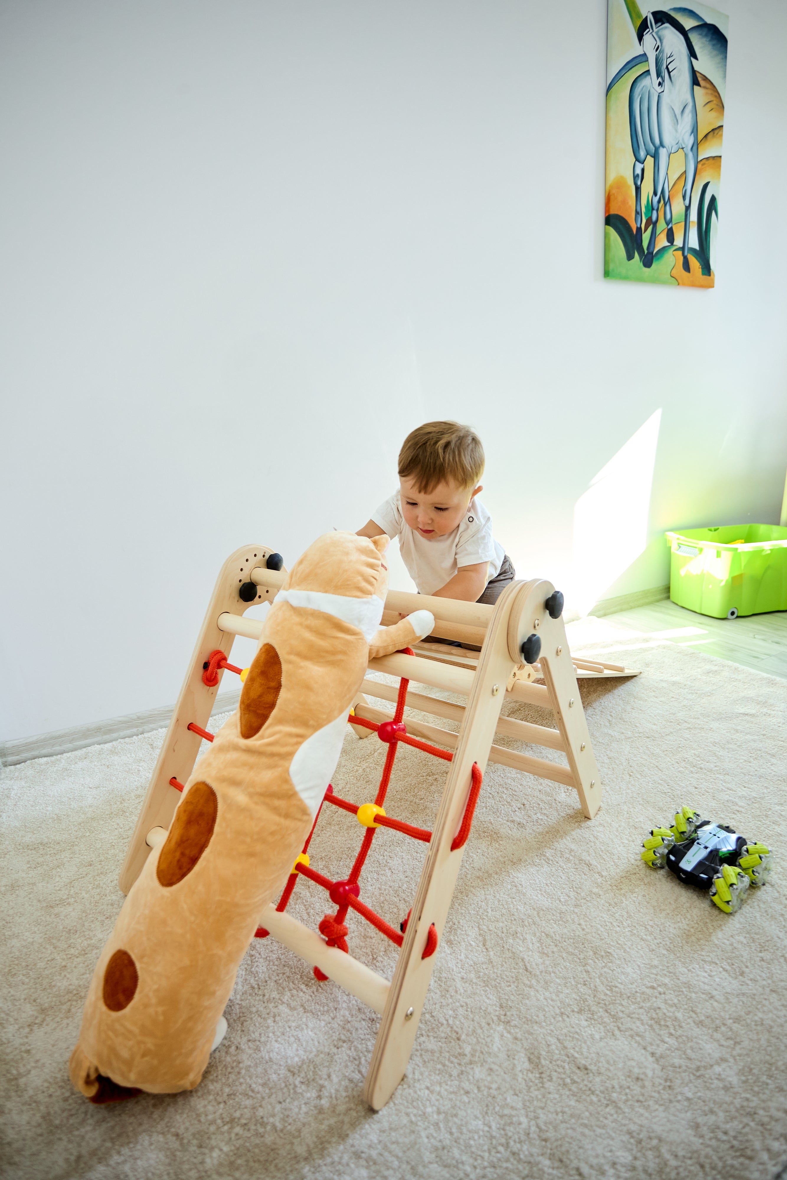 Kletterdreieck mit Netz Anet Natur – weitere Produktansicht 12 – RINAGYM