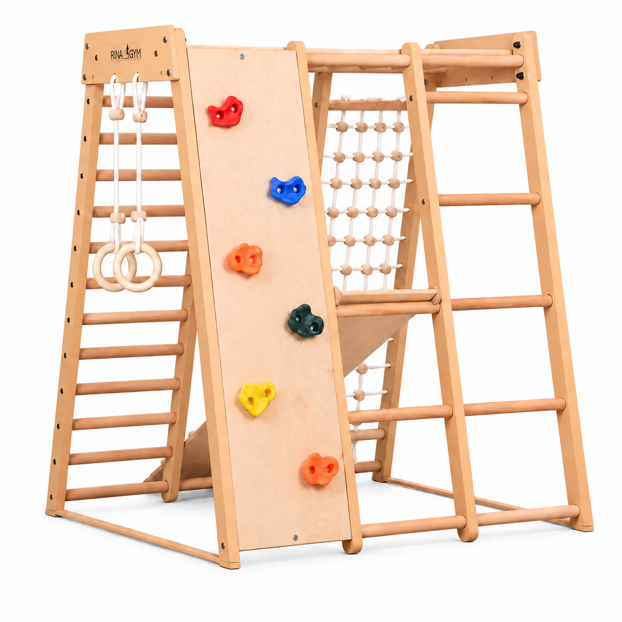 Multifunctioneel houten indoor klimtoestel – voor thuis & het gezin ( 3 )