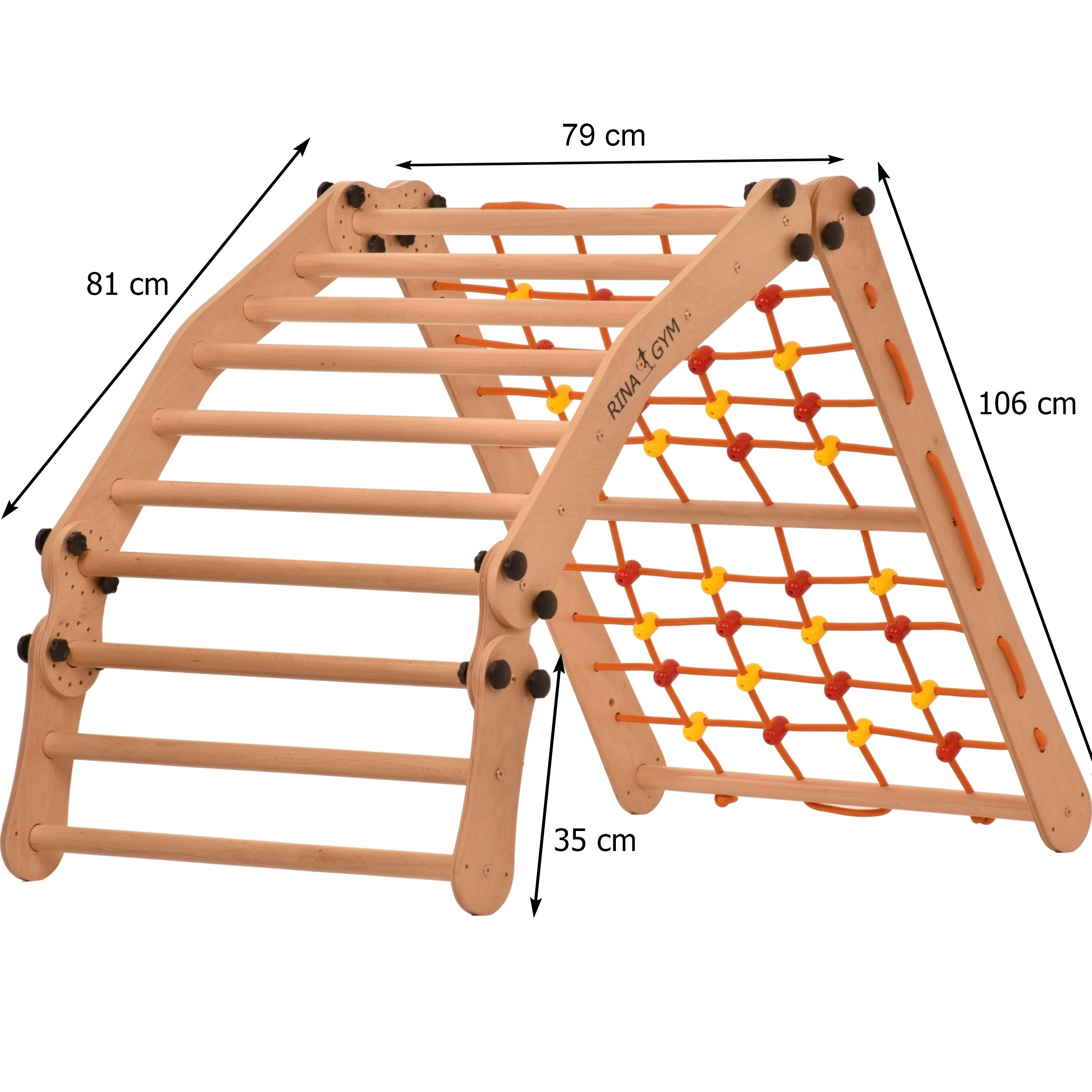 Kletterdreieck mit Netz & Sprossen 3p7g9s – weitere Produktansicht 2 – RINAGYM